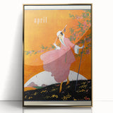 Springtime Vogue Cover Art - Pink Coat Fashion Illustration Print