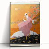 Springtime Vogue Cover Art - Pink Coat Fashion Illustration Print