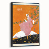 Springtime Vogue Cover Art - Pink Coat Fashion Illustration Print