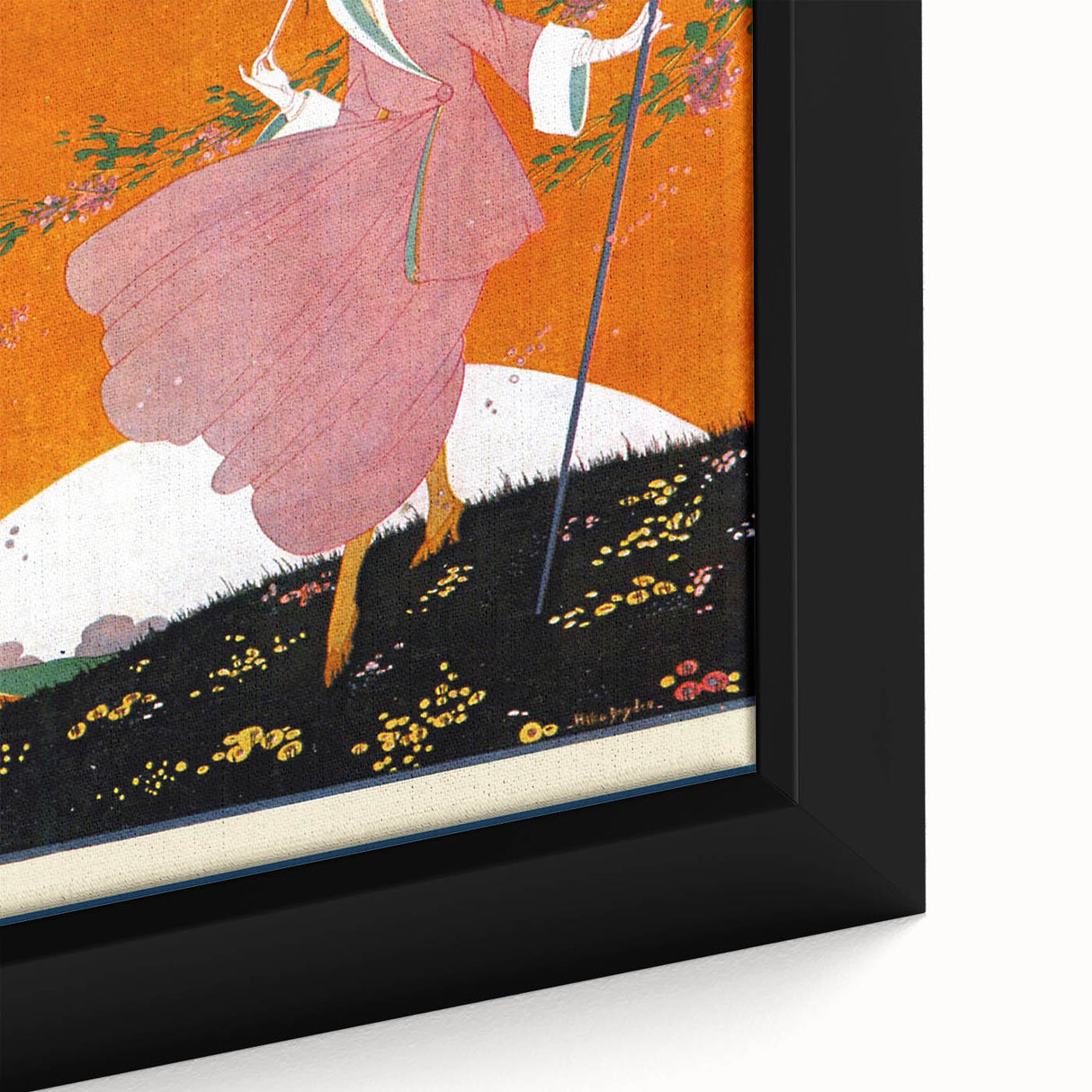 Springtime Vogue Cover Art - Pink Coat Fashion Illustration Print