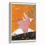 Springtime Vogue Cover Art - Pink Coat Fashion Illustration Print