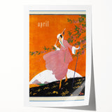 Springtime Vogue Cover Art - Pink Coat Fashion Illustration Print