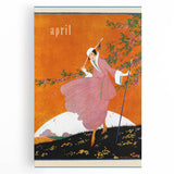Springtime Vogue Cover Art - Pink Coat Fashion Illustration Print