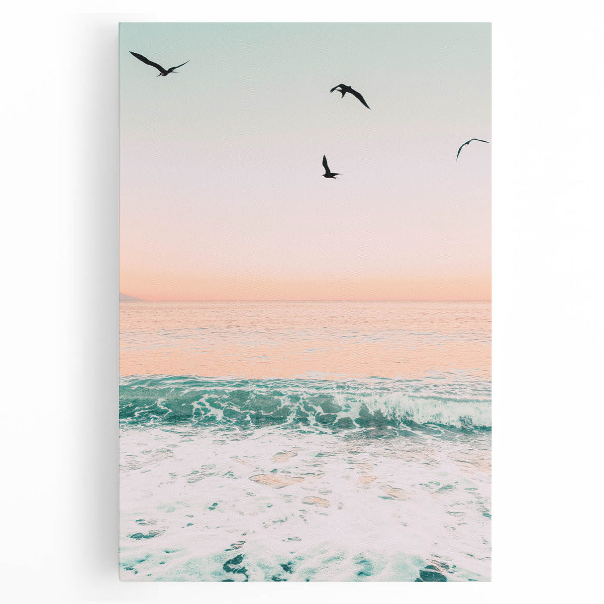 Large black and white abstract canvas print, ideal for kitchen wall art.