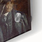 Large abstract wall art print on acrylic glass featuring mid-century modernist styles and vibrant colors.