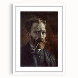 Textured abstract art print in vibrant blues and yellows on a white framed canvas, suitable for bedroom decor.