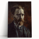 Large black and white print of Van Gogh's 'Starry Night' on stretched canvas, ideal for kitchen wall art.