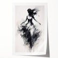Graceful Abstract Dancer Wall Art – Black & White Canvas Print