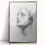 Abstract figurative artwork framed in gold acrylic, showcasing vibrant colors and fluid shapes, perfect for modern home decor and artistic expression.