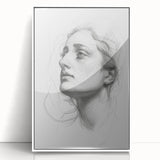 Abstract figurative artwork in a white frame, showcasing vibrant colors and dynamic shapes. Perfect for modern decor, enhancing aesthetic appeal in any setting.