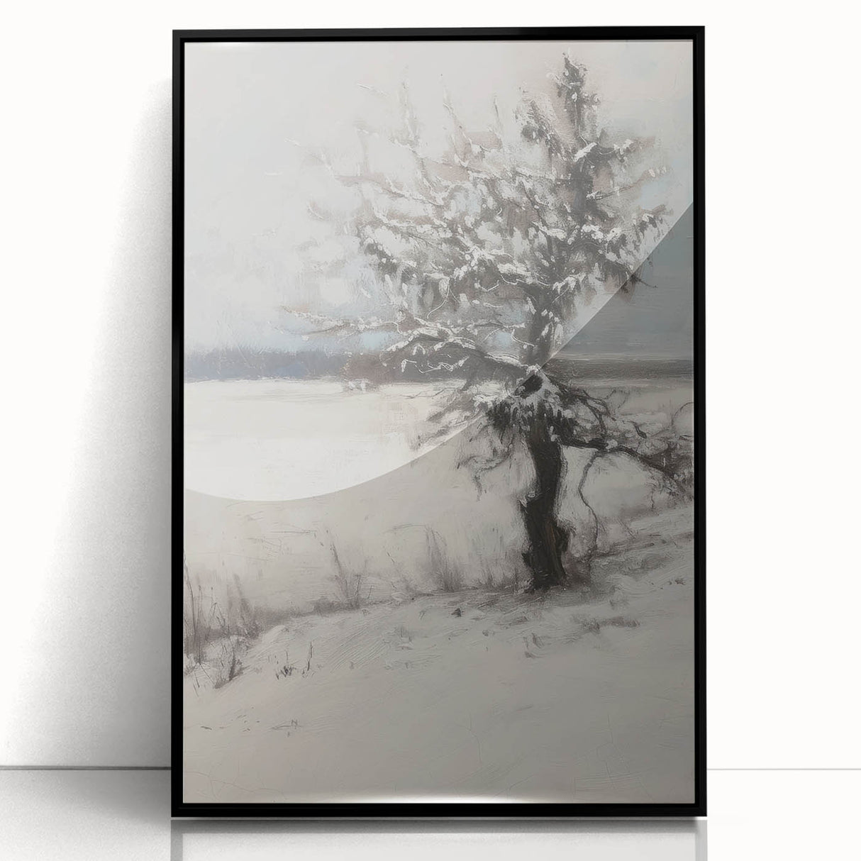 Abstract floral artwork framed in black acrylic, showcasing vibrant colors and intricate details, ideal for modern home decor and enhancing interior aesthetics.