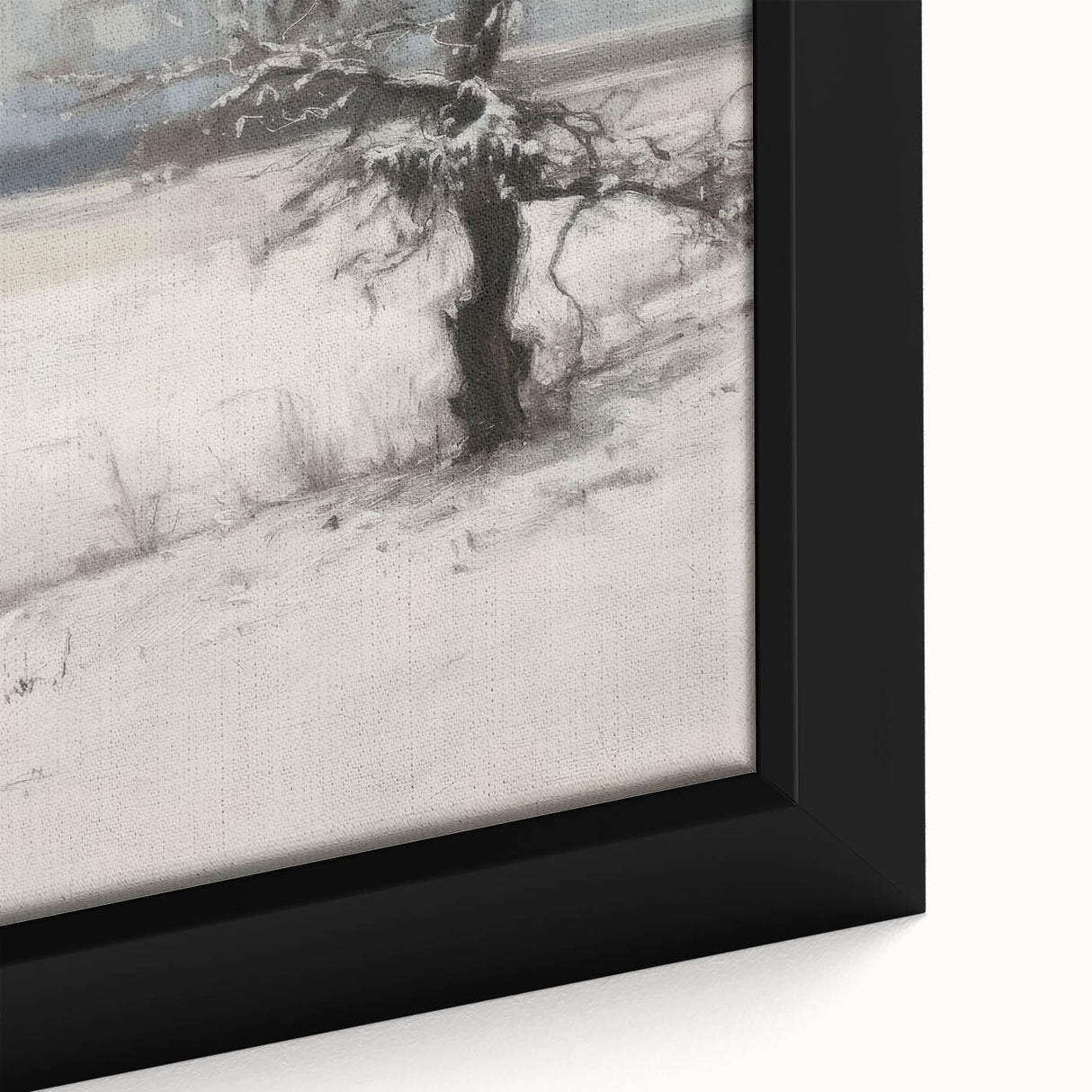 Close-up of a framed canvas featuring abstract floral designs in vibrant colors, showcasing intricate details and textures, perfect for modern home decor.