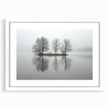 Abstract landscape artwork framed in a sleek white mat, showcasing vibrant colors and artistic brush strokes, perfect for modern home decor. This piece adds a contemporary touch to any living space, enhancing the aesthetic appeal with its unique design and frame.