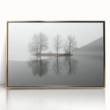 Framed acrylic artwork showcasing an abstract landscape in gold tones, perfect for modern home decor. The piece adds elegance and sophistication to any room.