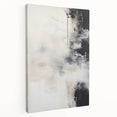 Abstract minimalist wall art on stretched canvas showcasing soft pastel colors and geometric shapes, perfect for modern home decor. Side view highlights the depth and quality of the artwork, ideal for enhancing interiors with a contemporary touch.