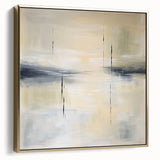 Geometric Abstract Wall Decor – Beige and Gray Modern Canvas