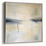 Geometric Abstract Wall Decor – Beige and Gray Modern Canvas