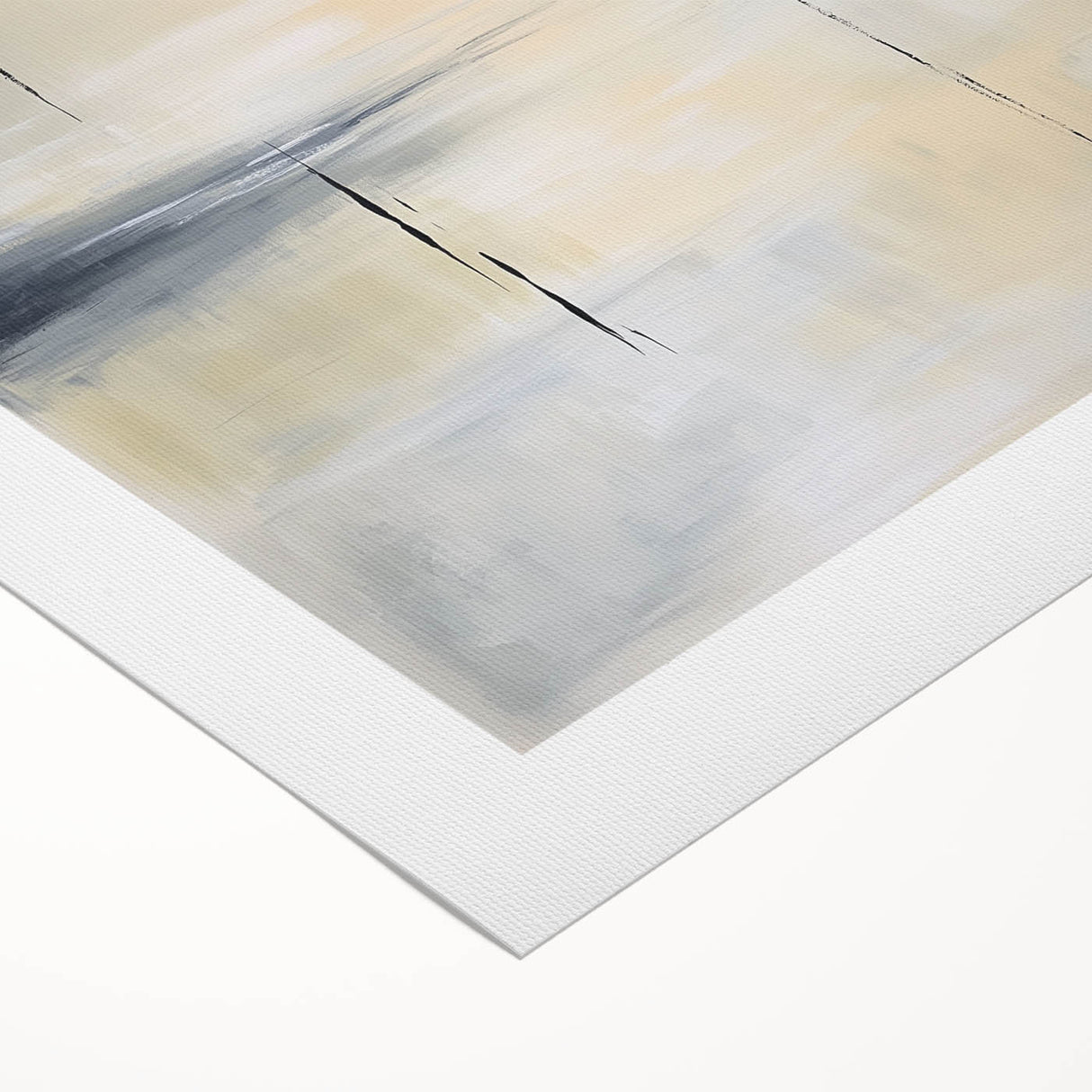 Geometric Abstract Wall Decor – Beige and Gray Modern Canvas