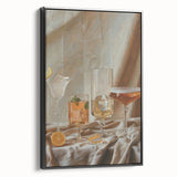 Black and white vintage poster art of a landscape on framed canvas, suitable for bedroom decor.