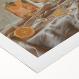 Art deco poster featuring monochrome cocktails and flutes, printed on rolled canvas.