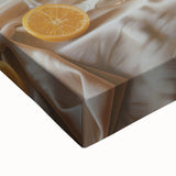 Large art of a black and white landscape painting on stretched canvas, ideal for bedroom wall decor.