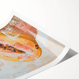 Extra large wall art featuring line art flowers in black and white, ideal for large living room wall decor.