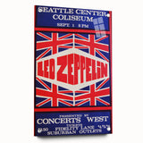 Led Zeppelin Seattle 1969 Poster | Retro Concert Wall Art