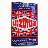 Led Zeppelin Seattle 1969 Poster | Retro Concert Wall Art