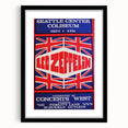 Led Zeppelin Seattle 1969 Poster | Retro Concert Wall Art
