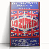 Led Zeppelin Seattle 1969 Poster | Retro Concert Wall Art