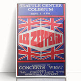 Led Zeppelin Seattle 1969 Poster | Retro Concert Wall Art