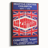 Led Zeppelin Seattle 1969 Poster | Retro Concert Wall Art
