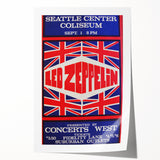 Led Zeppelin Seattle 1969 Poster | Retro Concert Wall Art
