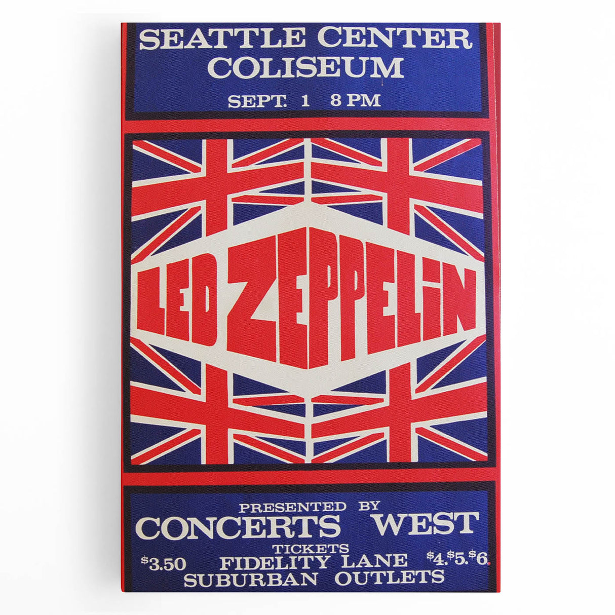Led Zeppelin Seattle 1969 Poster | Retro Concert Wall Art