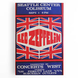 Led Zeppelin Seattle 1969 Poster | Retro Concert Wall Art