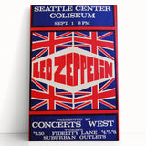Led Zeppelin Seattle 1969 Poster | Retro Concert Wall Art