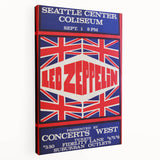 Led Zeppelin Seattle 1969 Poster | Retro Concert Wall Art