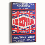 Led Zeppelin Seattle 1969 Poster | Retro Concert Wall Art