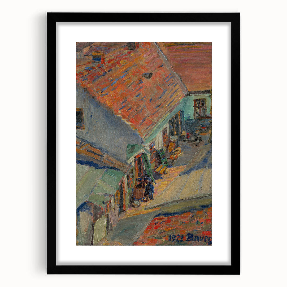 Realistic Wall Art - In Front of the House by Konštantín Bauer, Urban Scene