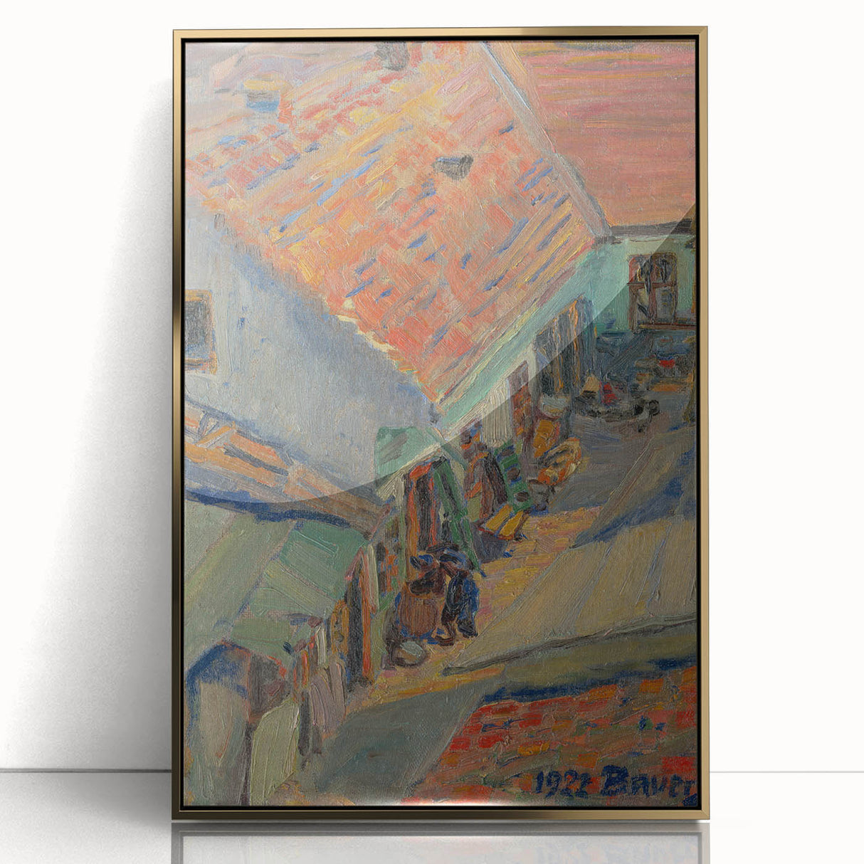 Realistic Wall Art - In Front of the House by Konštantín Bauer, Urban Scene