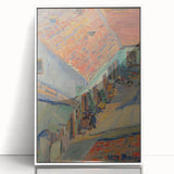 Realistic Wall Art - In Front of the House by Konštantín Bauer, Urban Scene