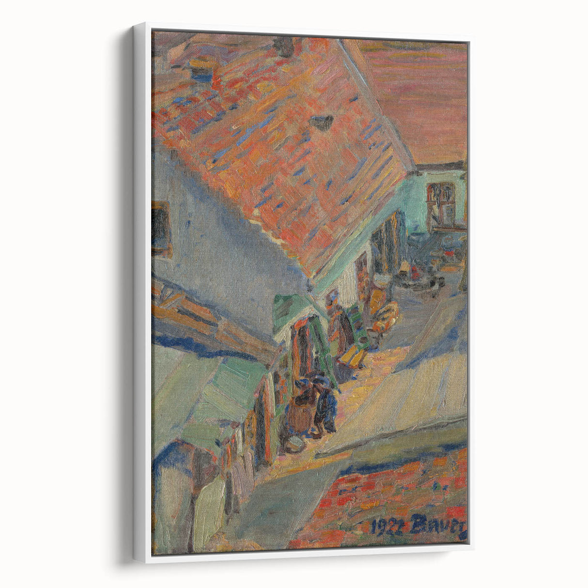 Realistic Wall Art - In Front of the House by Konštantín Bauer, Urban Scene