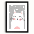 Cute Cat Girls Room Wall Art – Nursery & Kids Room Art Print