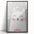 Cute Cat Girls Room Wall Art – Nursery & Kids Room Art Print