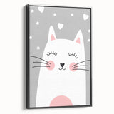 Cute Cat Girls Room Wall Art – Nursery & Kids Room Art Print