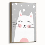 Cute Cat Girls Room Wall Art – Nursery & Kids Room Art Print