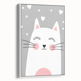 Cute Cat Girls Room Wall Art – Nursery & Kids Room Art Print