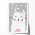 Cute Cat Girls Room Wall Art – Nursery & Kids Room Art Print