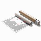 Cute Cat Girls Room Wall Art – Nursery & Kids Room Art Print