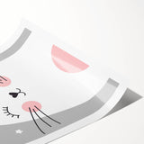 Cute Cat Girls Room Wall Art – Nursery & Kids Room Art Print